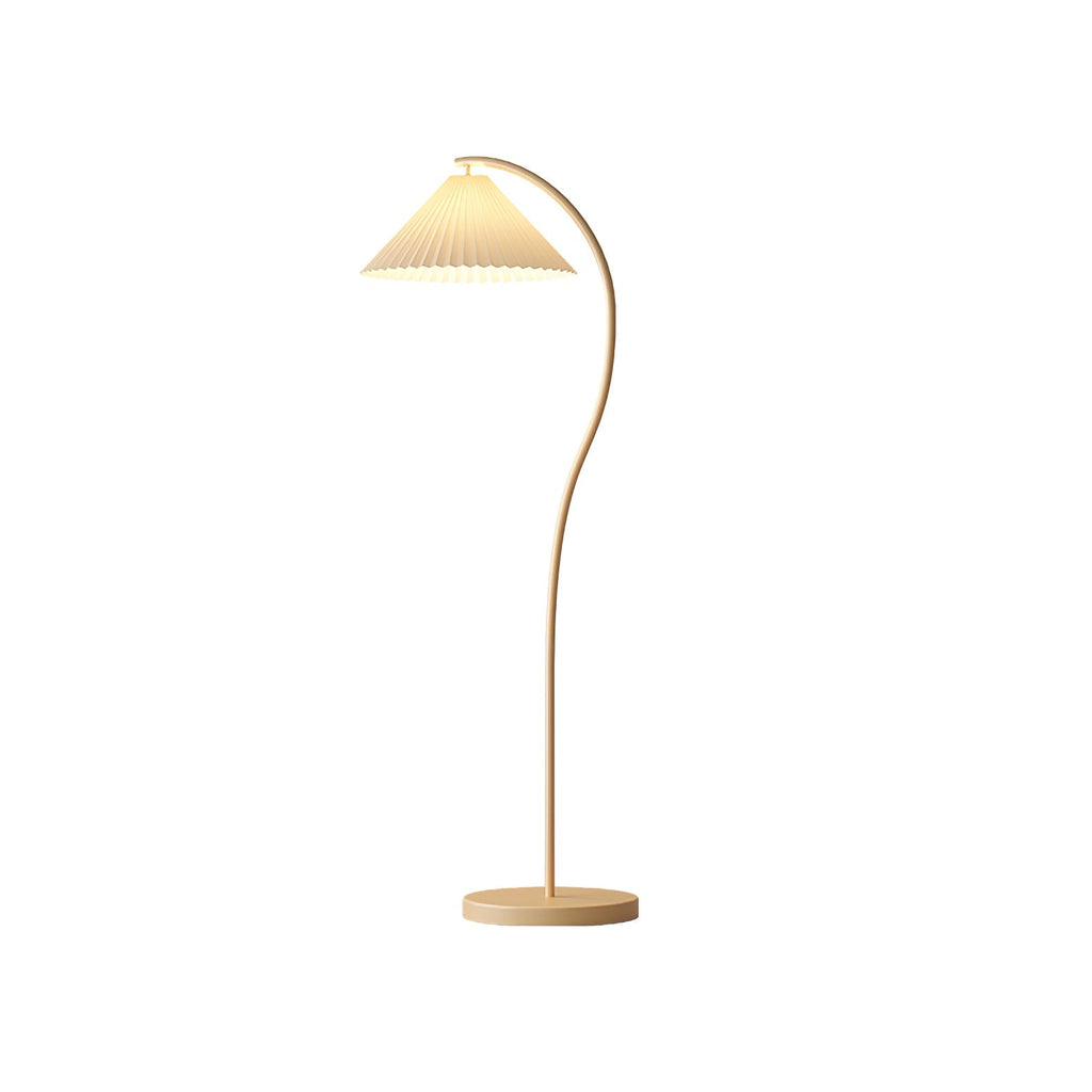 Crescini Floor Lamp with Pleated Lampshade