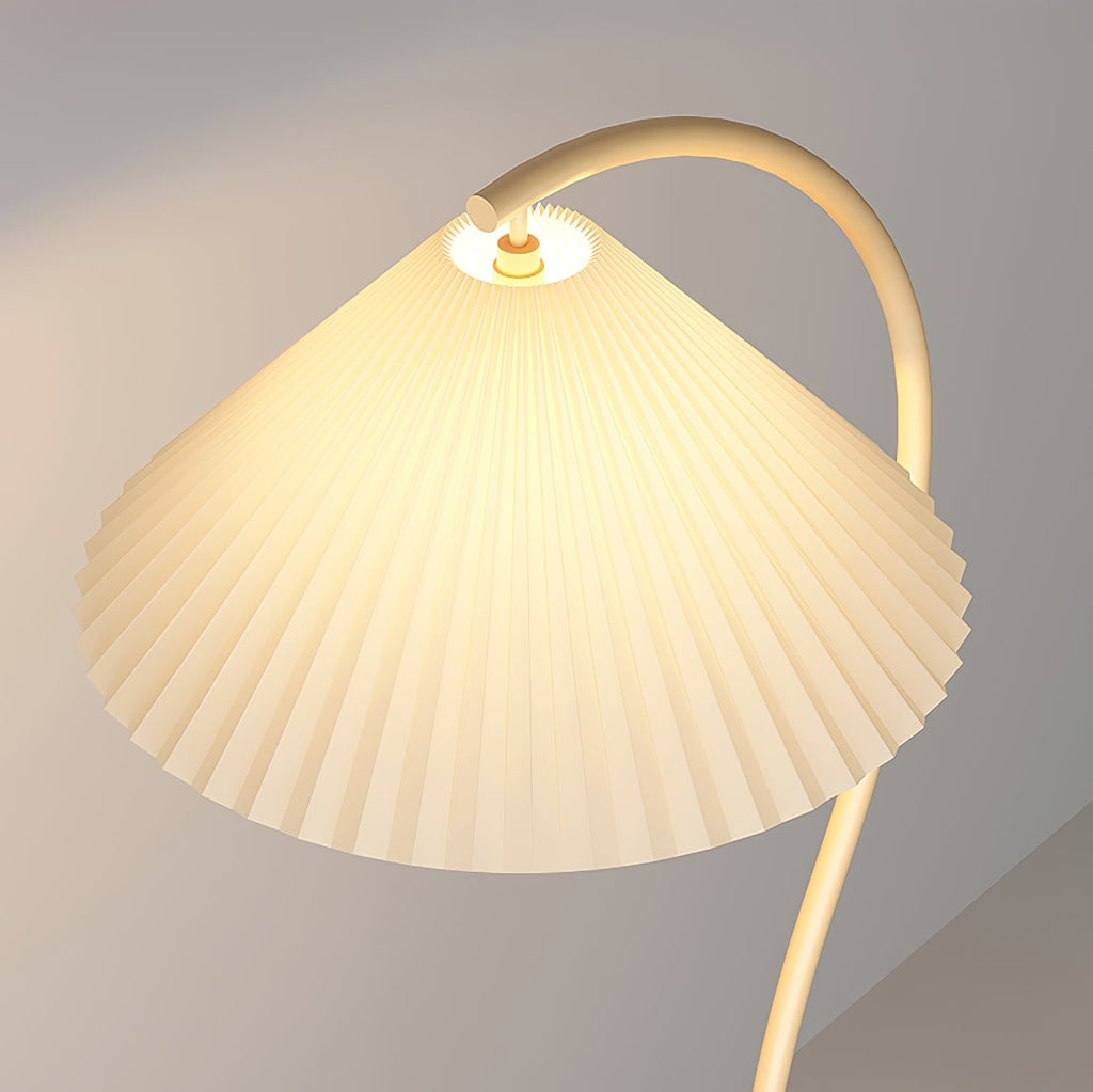 Crescini Floor Lamp with Pleated Lampshade