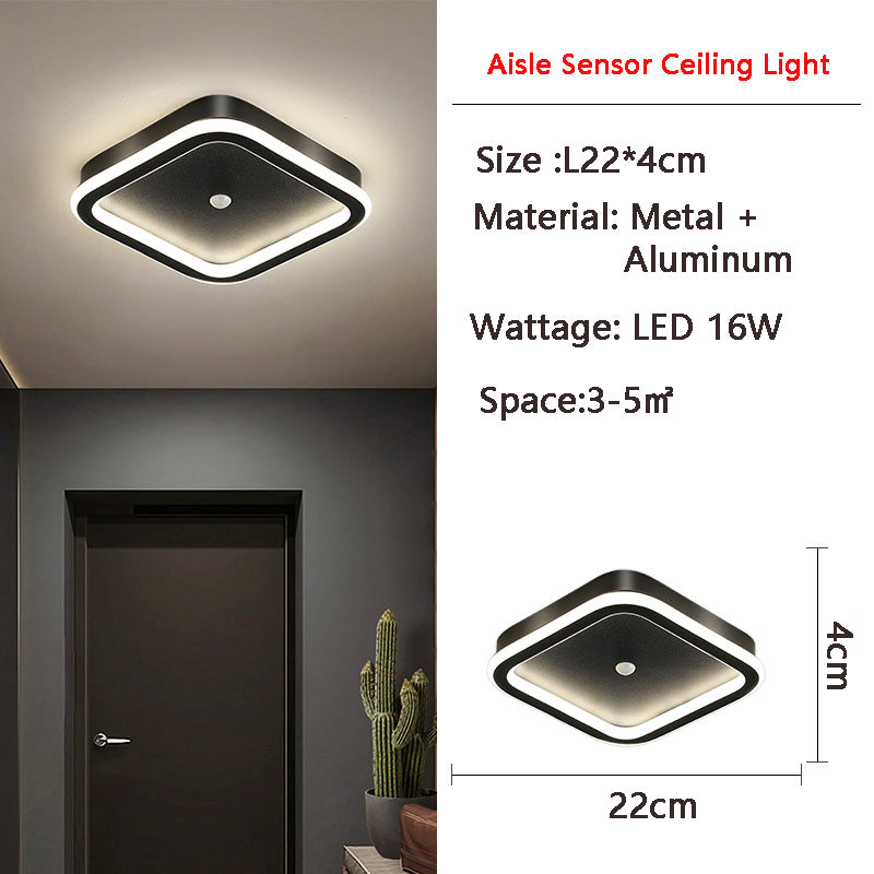 LED Flush Mount with PIR Motion Sensor