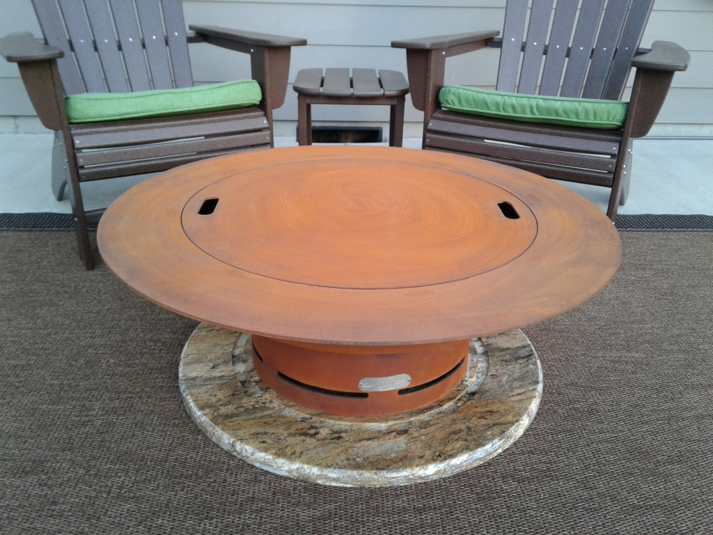 Saturn with Lid by Fire Pit Art