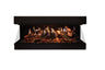 Amantii Signature MultiView Holo 55" 3-Sided Electric Fireplace — Built-In Recessed Flush Mount