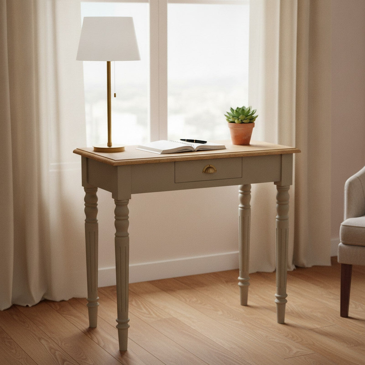 Sablon Desk — styled in a Maison Bruxelle interior
