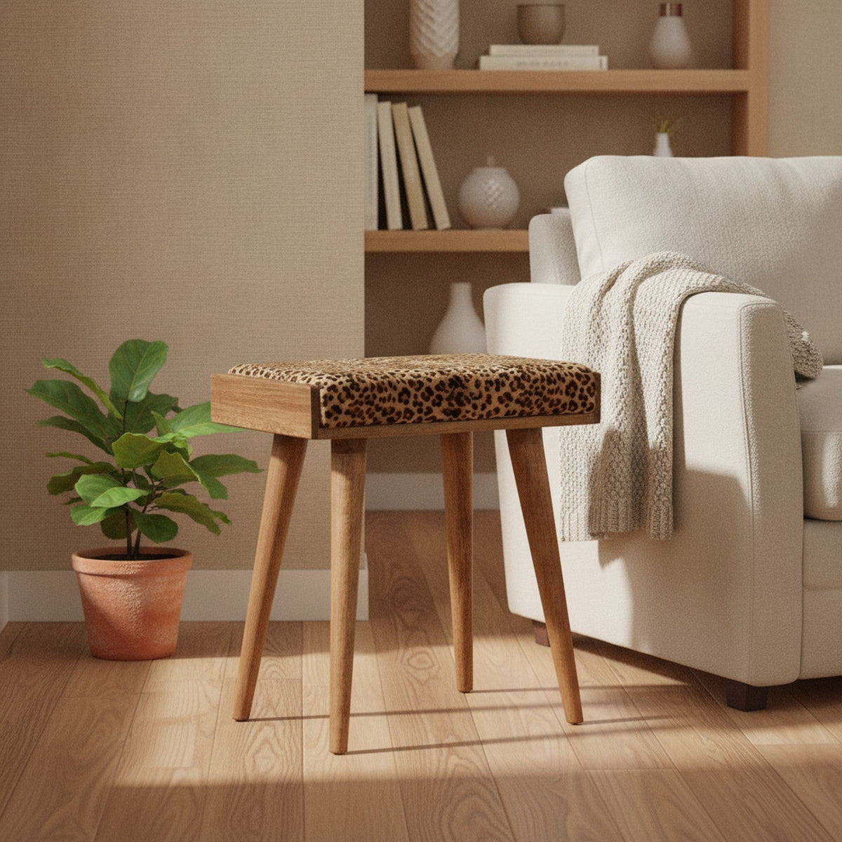 Gascony Stool — styled in a Maison Bruxelle interior
