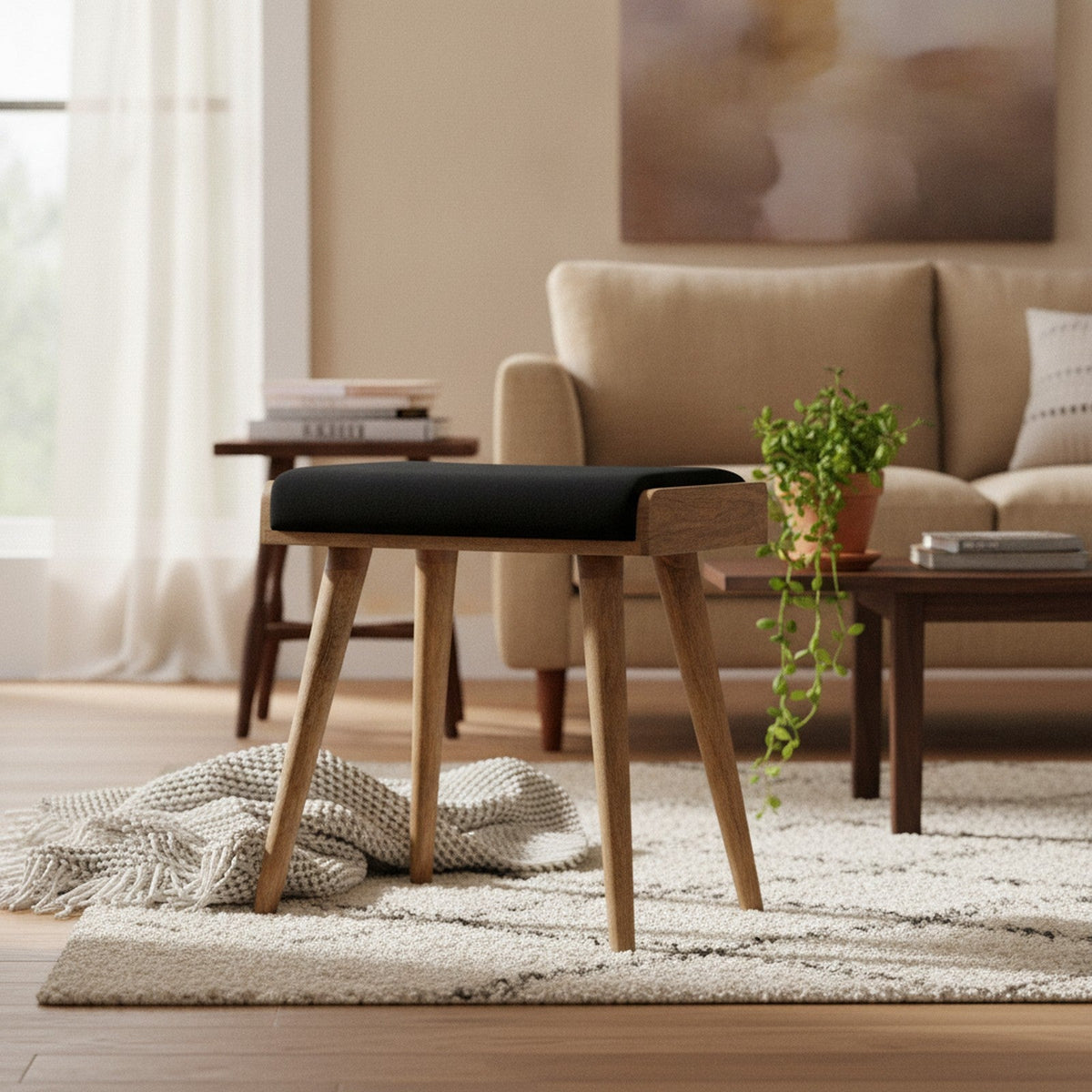 Bruges Stool — styled in a Maison Bruxelle interior
