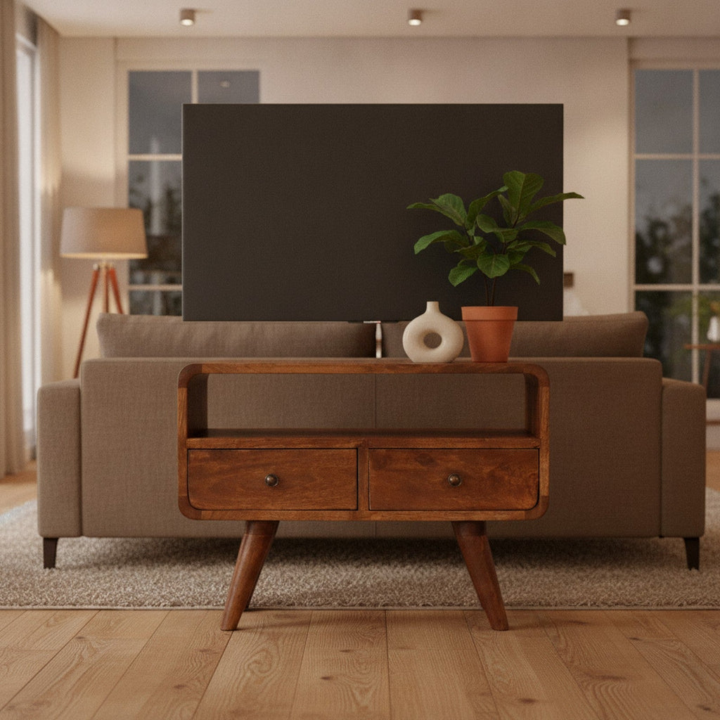 Margaux Media Console — styled in a Maison Bruxelle interior