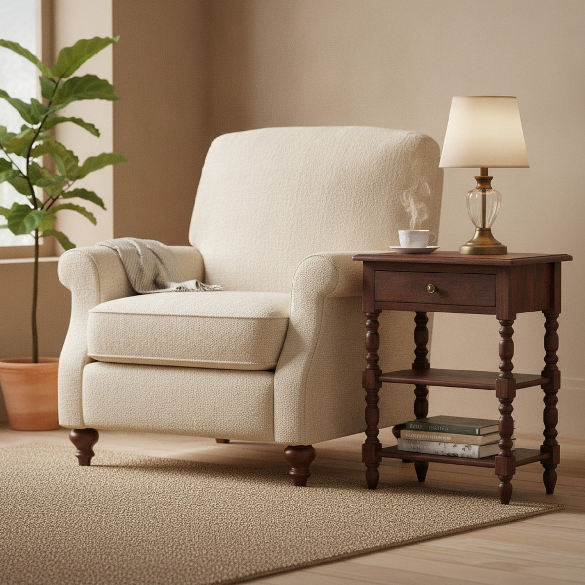 Menton Side Table — styled in a Maison Bruxelle interior