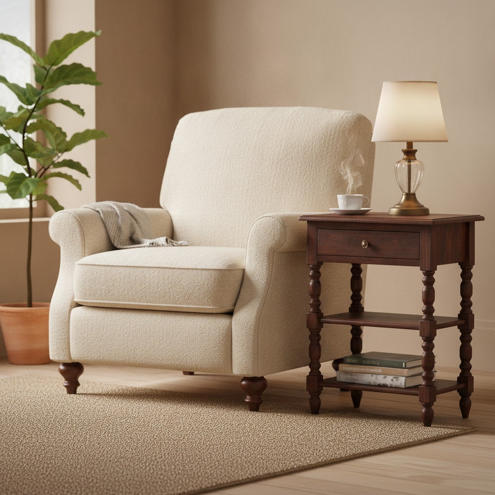 Menton Side Table — styled in a Maison Bruxelle interior