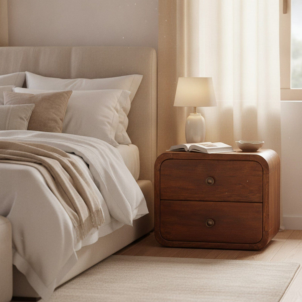 Vervins Nightstand — styled in a Maison Bruxelle interior