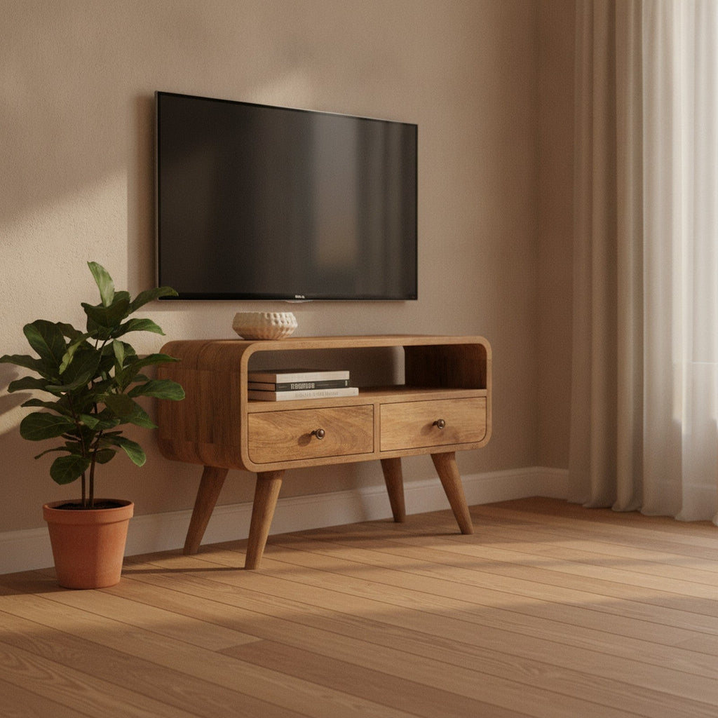 Bayeux Media Console — styled in a Maison Bruxelle interior