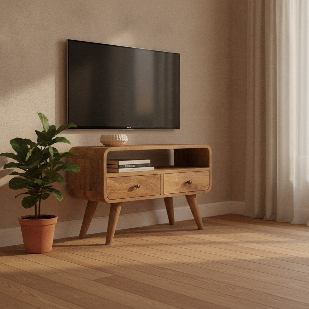 Bayeux Media Console — styled in a Maison Bruxelle interior
