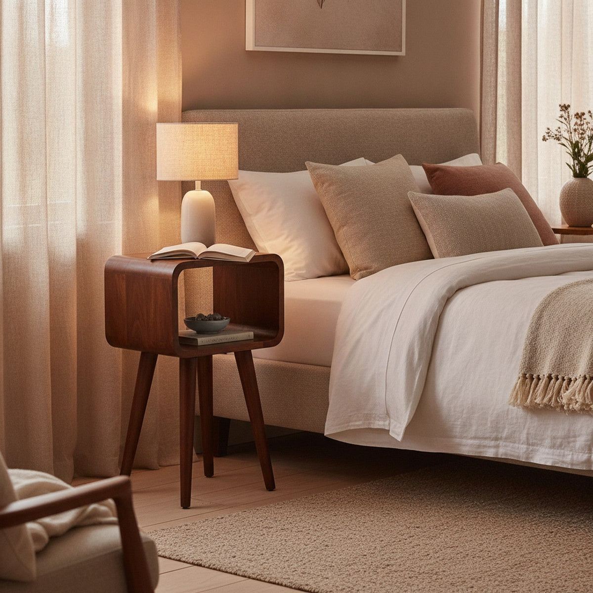 Etienne Nightstand — styled in a Maison Bruxelle interior
