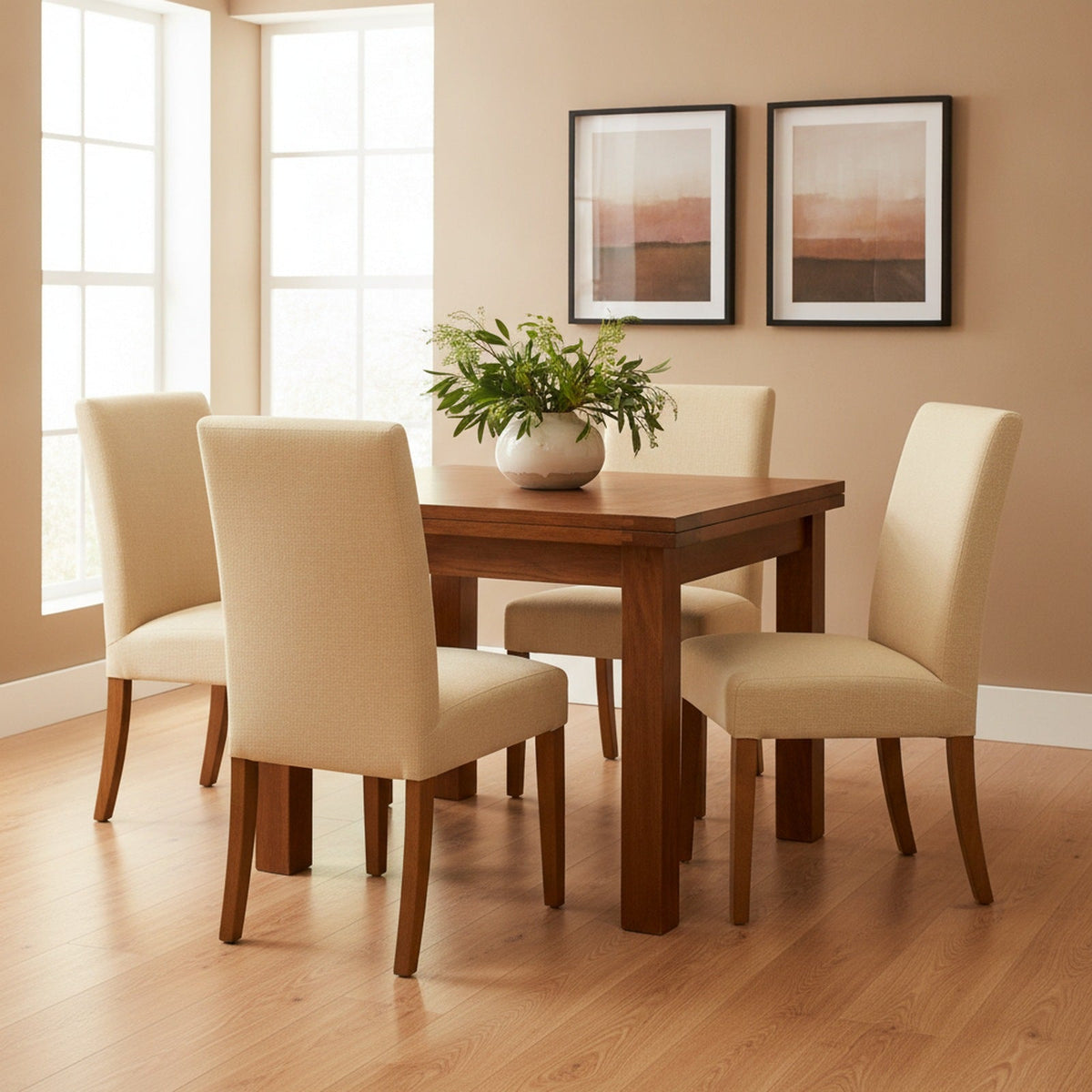 Fontaine Dining Table — styled in a room