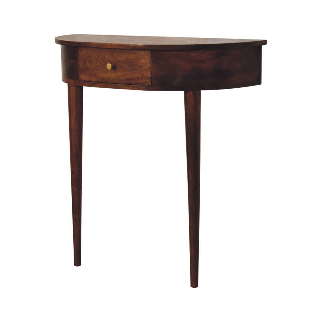 Chestnut Mango Wood 1-Drawer Console Table — Wall-Mounted Space-Saving Design | Aubade