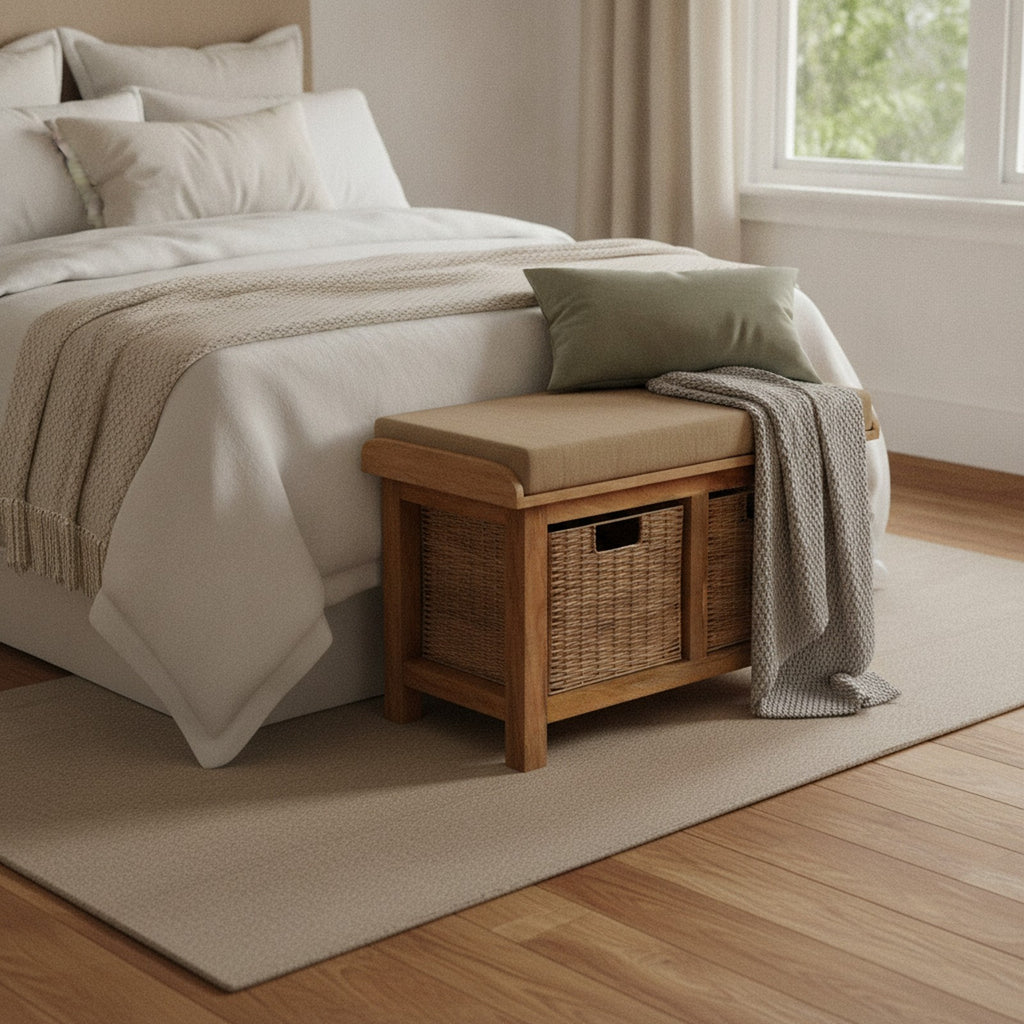Auxerre Bench — styled in a Maison Bruxelle interior