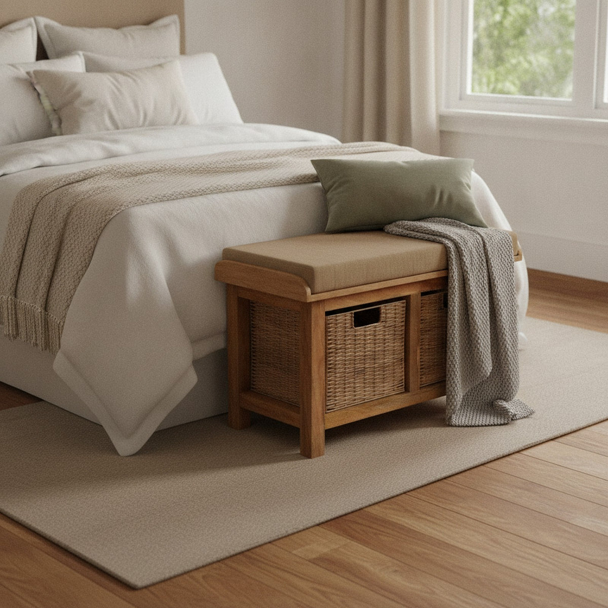 Auxerre Bench — styled in a Maison Bruxelle interior