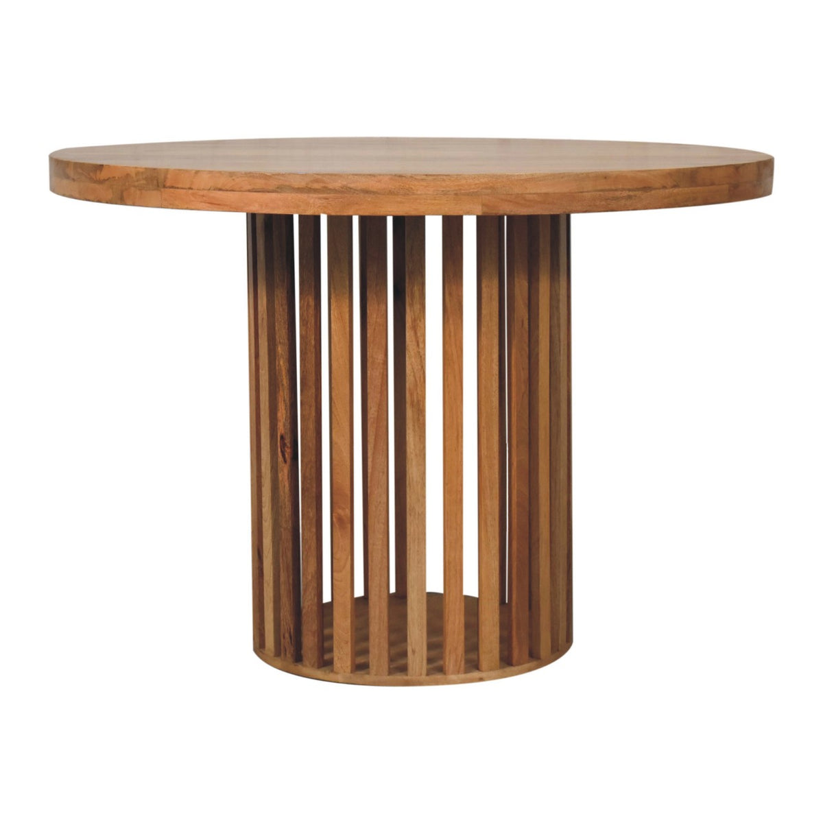 Round Mango Wood Dining Table 110cm