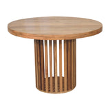 Round Mango Wood Dining Table 110cm