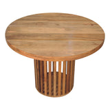 Round Mango Wood Dining Table 110cm