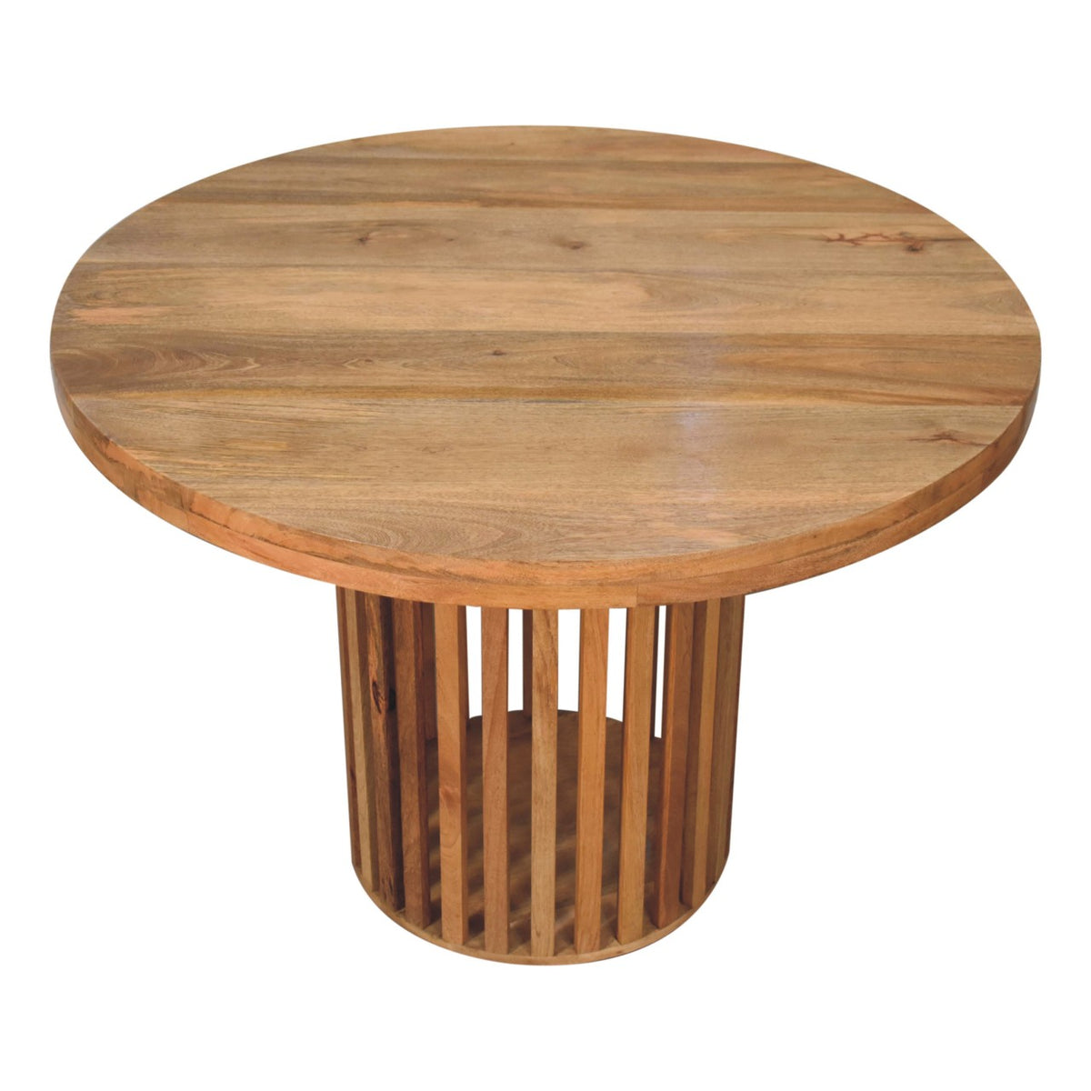 Round Mango Wood Dining Table 110cm