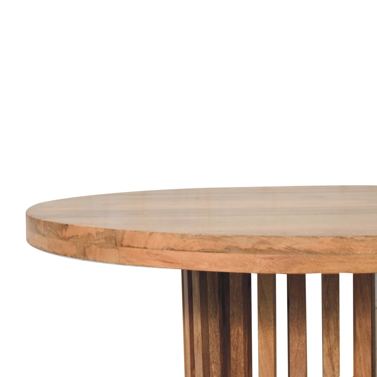Round Mango Wood Dining Table 110cm