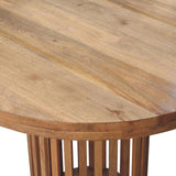 Round Mango Wood Dining Table 110cm