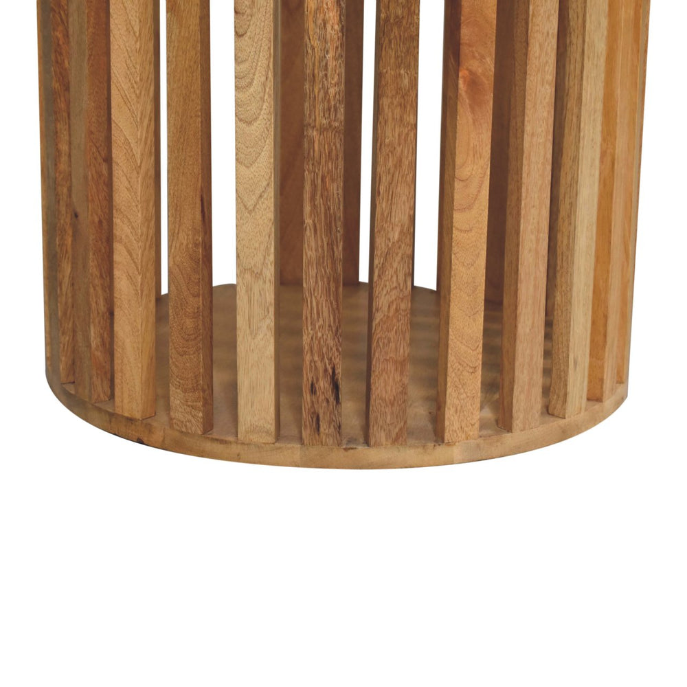 Round Mango Wood Dining Table 110cm
