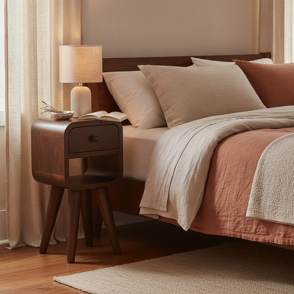Helene Nightstand — styled in a Maison Bruxelle interior