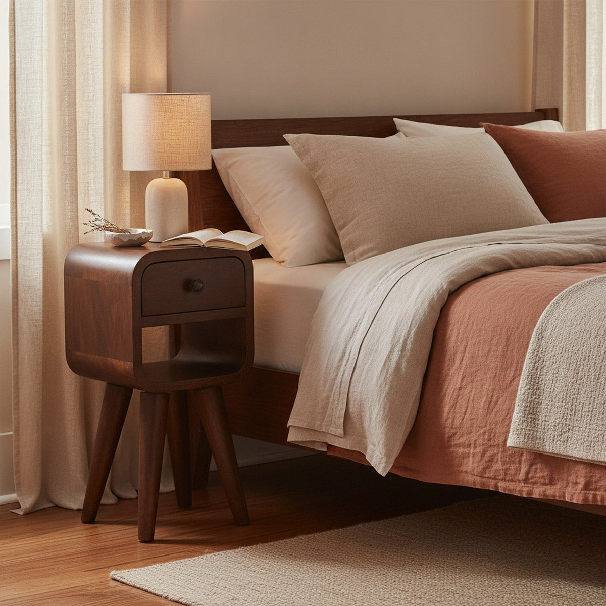 Helene Nightstand — styled in a Maison Bruxelle interior