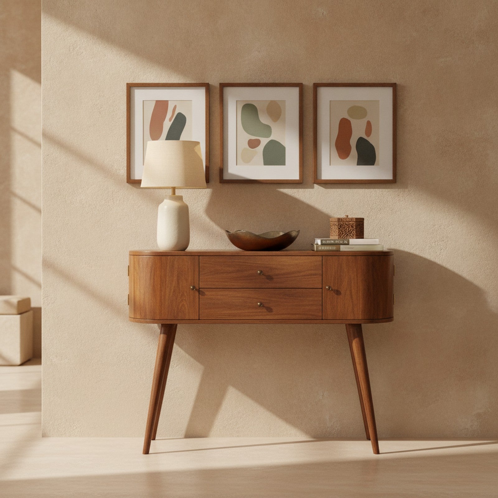 Etretat Console — styled in a Maison Bruxelle interior