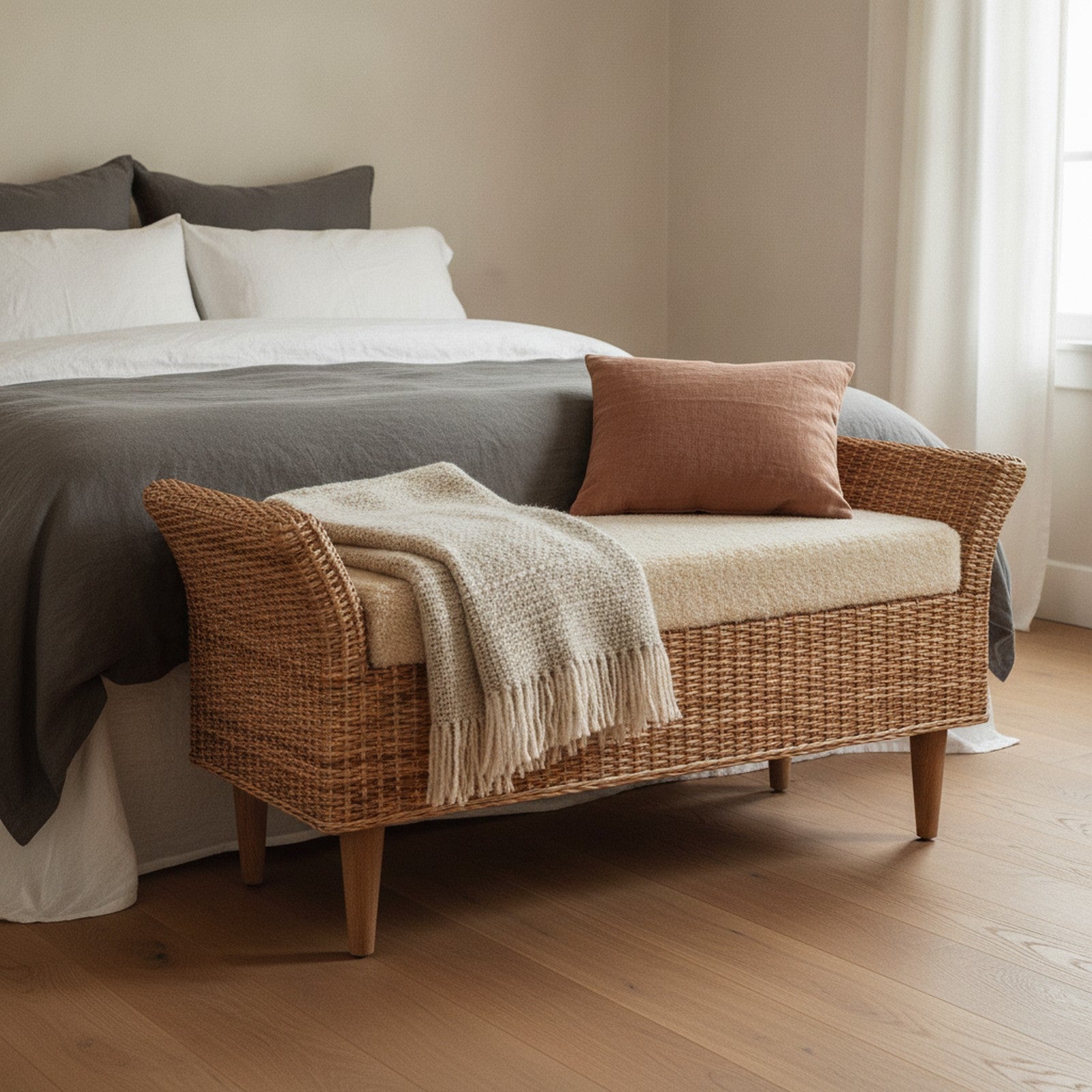 Bandol Bench — styled in a Maison Bruxelle interior