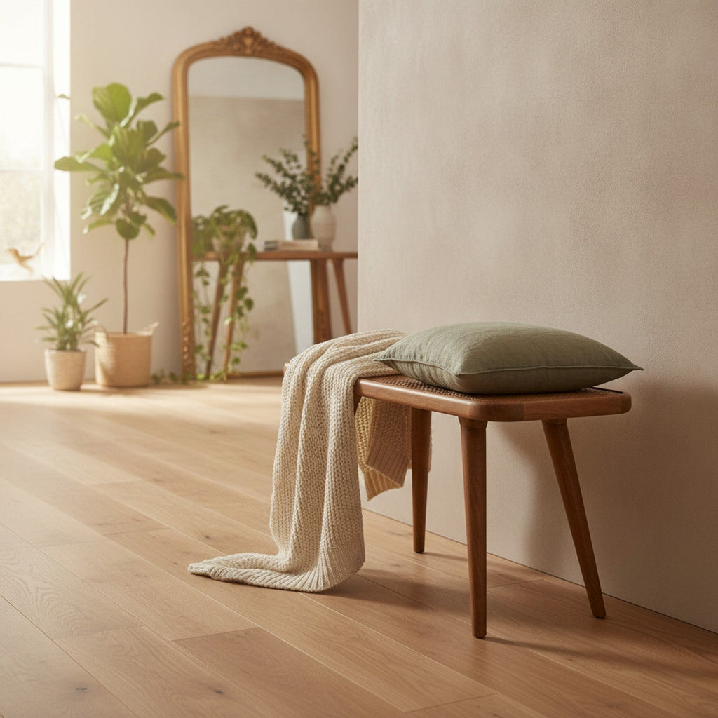 Ivry Bench — styled in a Maison Bruxelle interior