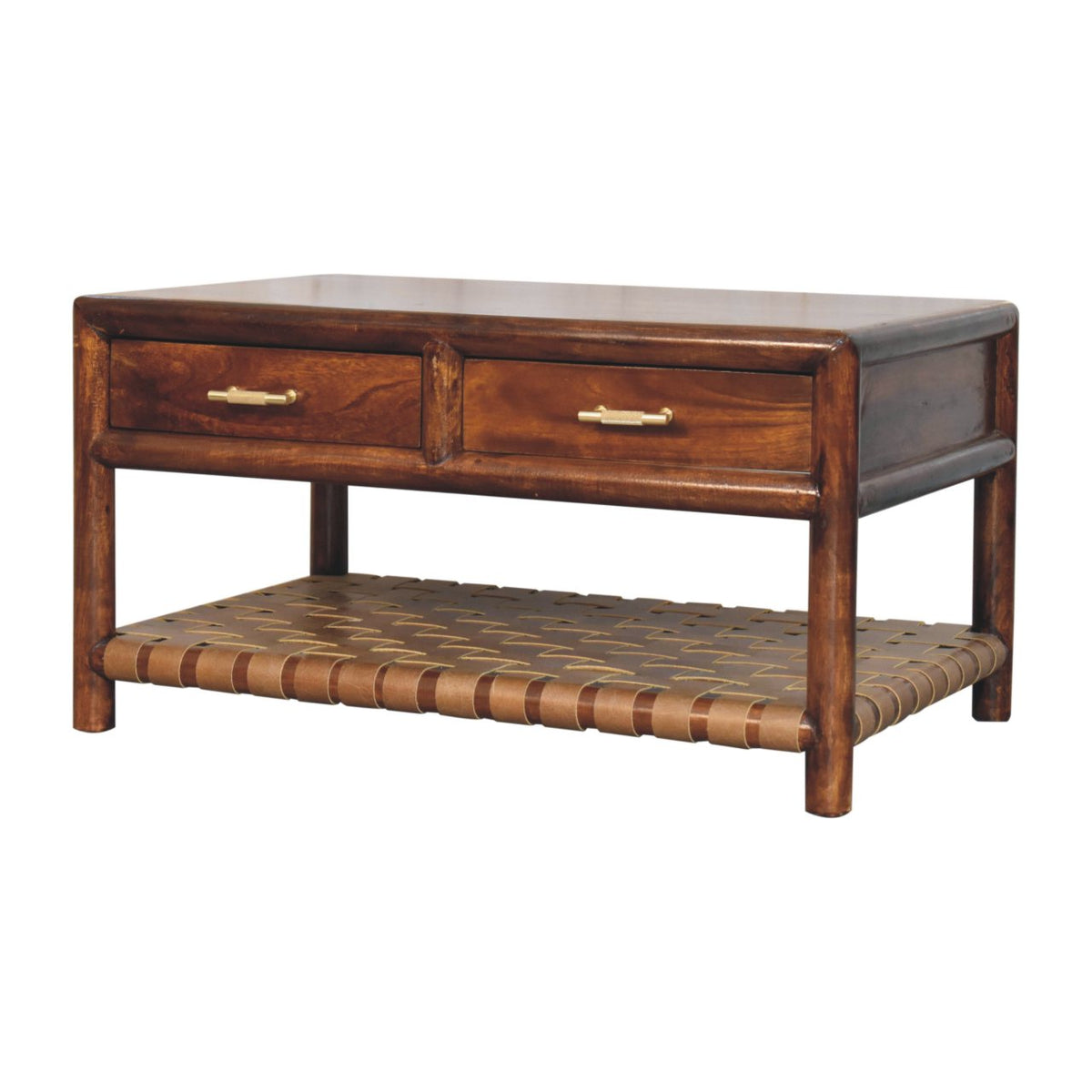 Chestnut Coffee Table with 4 Drawers