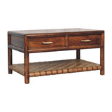 Chestnut Coffee Table with 4 Drawers