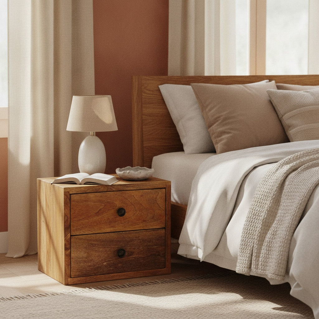 Ines Nightstand — styled in a Maison Bruxelle interior