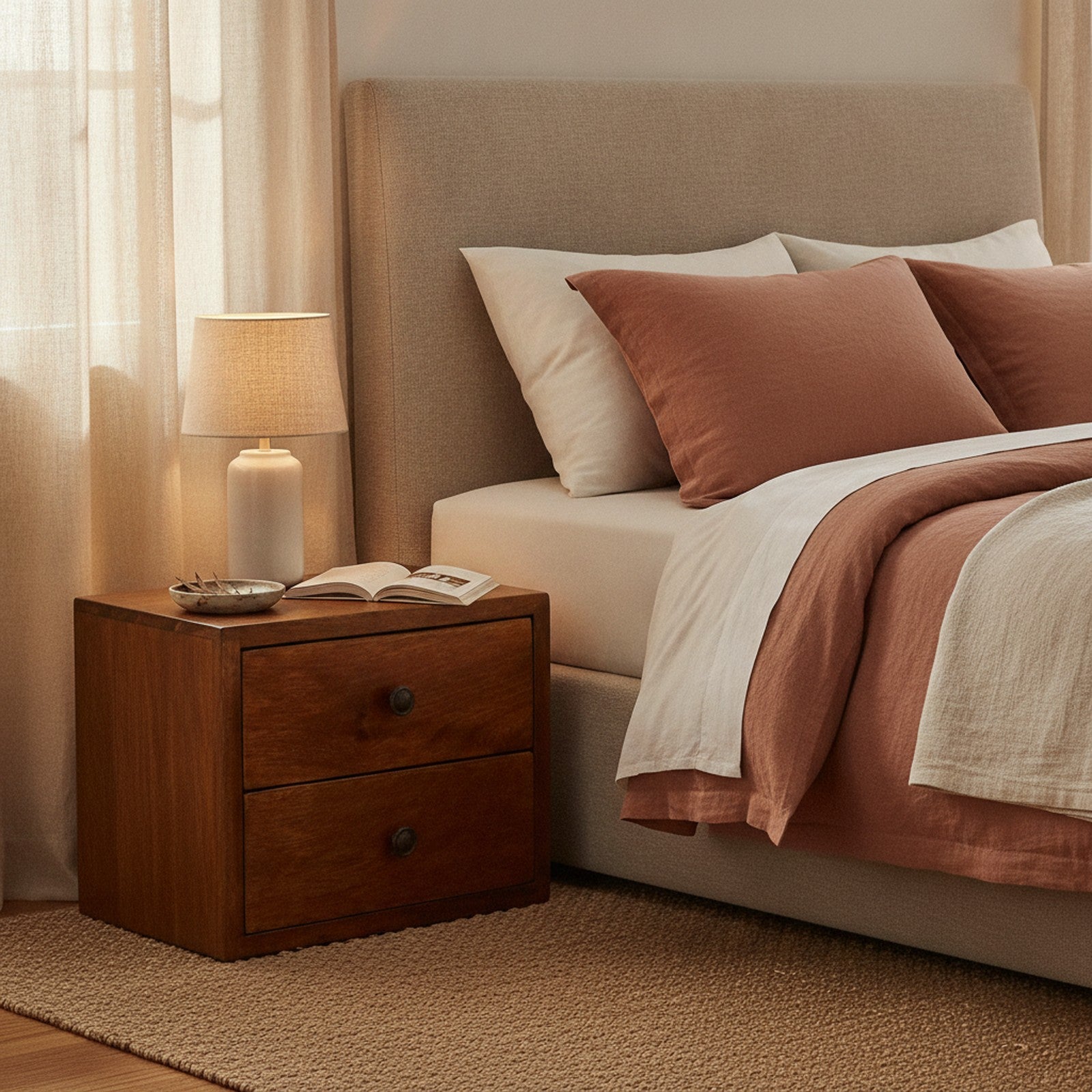 Hortense Nightstand — styled in a Maison Bruxelle interior