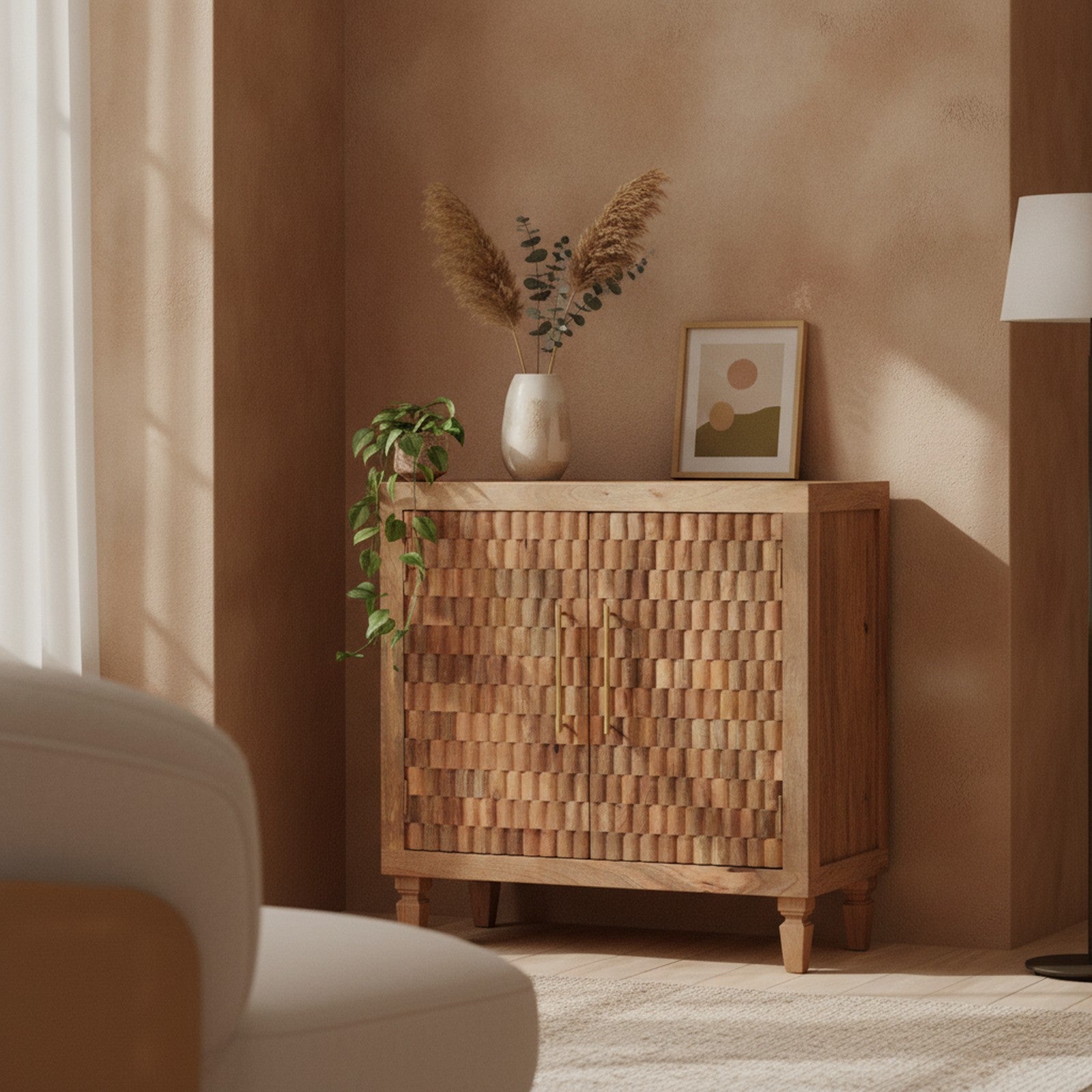 Bethune Cabinet — styled in a Maison Bruxelle interior