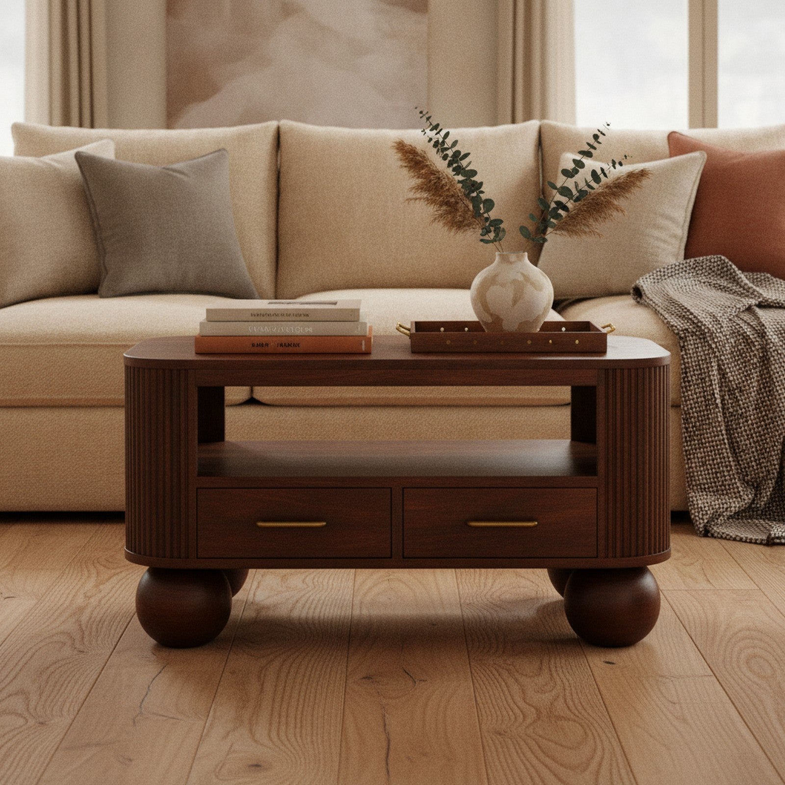 Compiegne Coffee Table — styled in a Maison Bruxelle interior