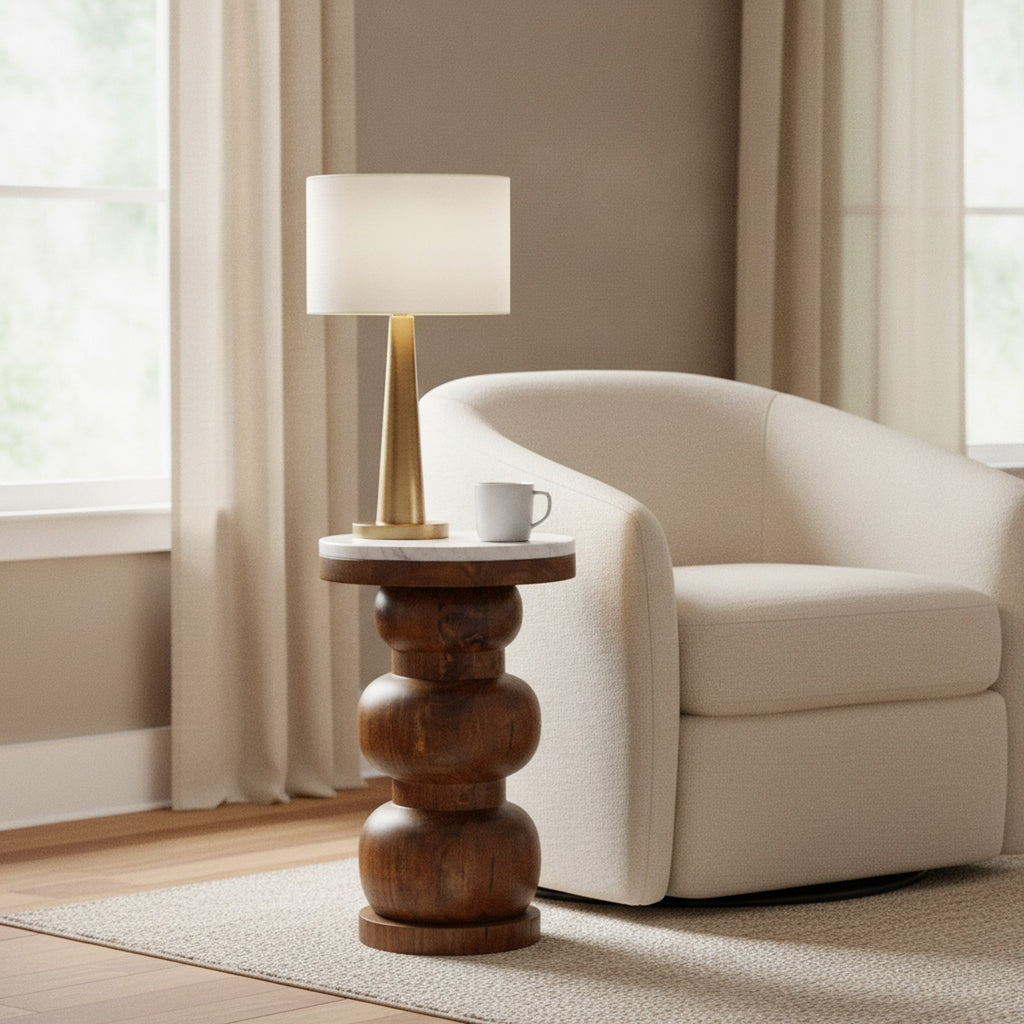 Laon Side Table — styled in a Maison Bruxelle interior