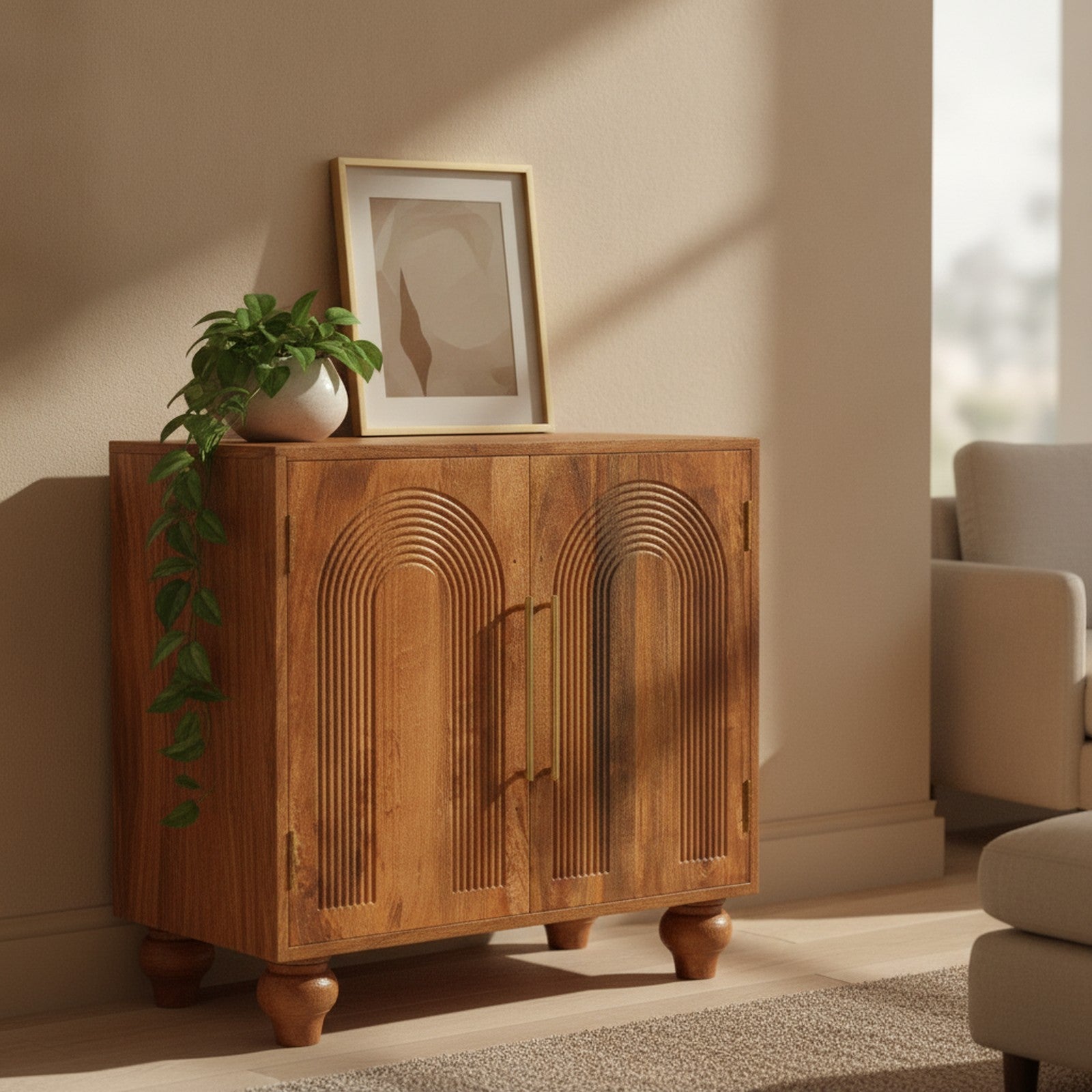 Falaise Cabinet — styled in a Maison Bruxelle interior
