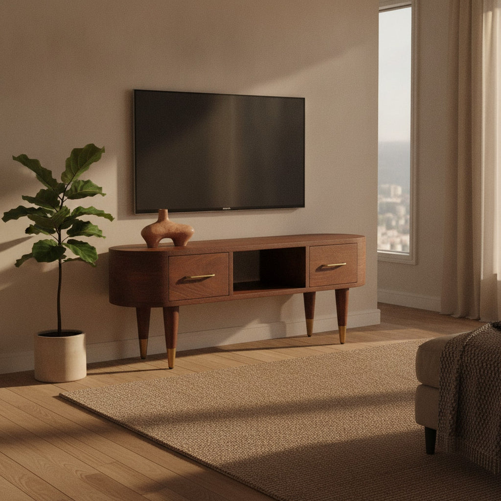 Epernay Media Console — styled in a Maison Bruxelle interior