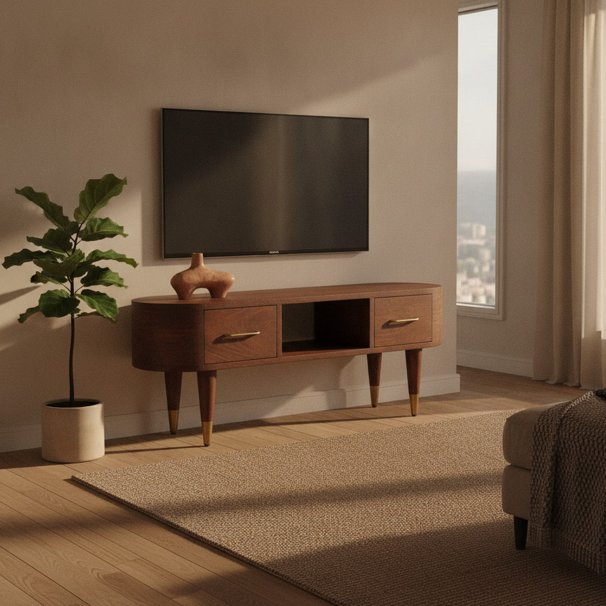 Epernay Media Console — styled in a Maison Bruxelle interior