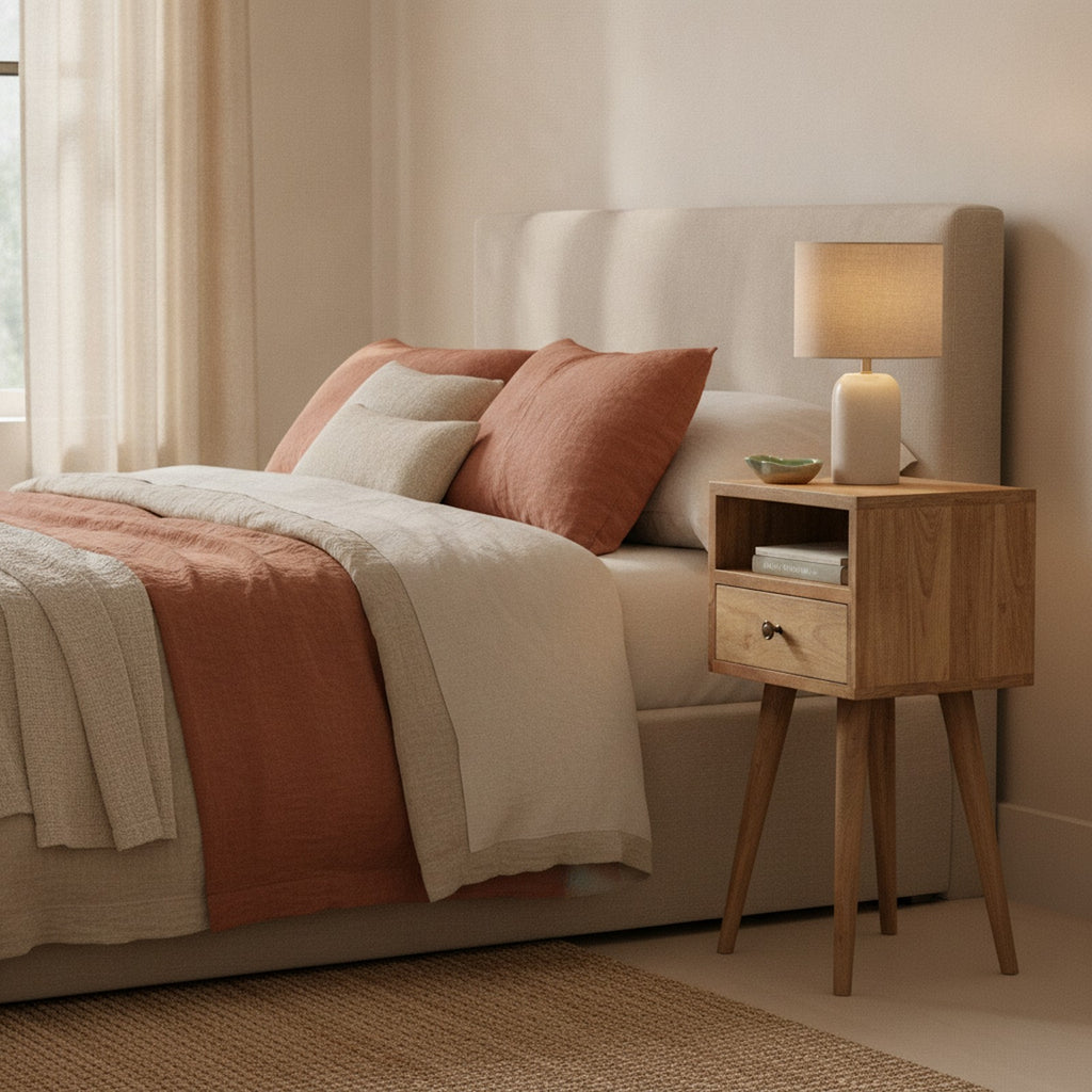 Langres Nightstand — styled in a Maison Bruxelle interior