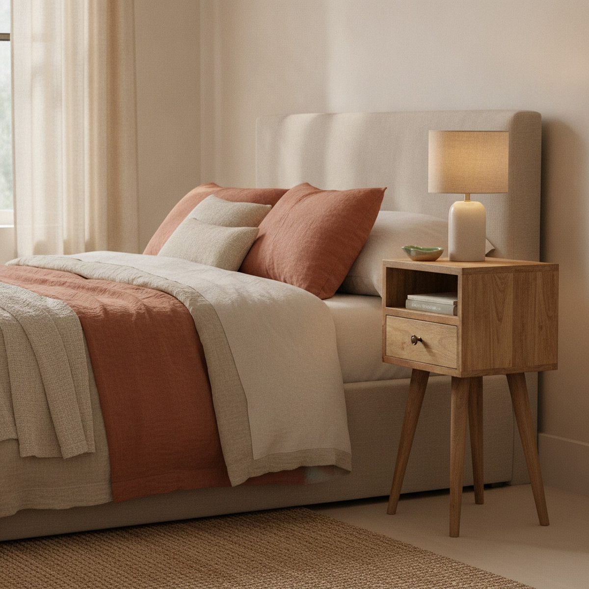 Langres Nightstand — styled in a Maison Bruxelle interior