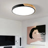 Nordic Wooden Macaron Circular Flush Mount