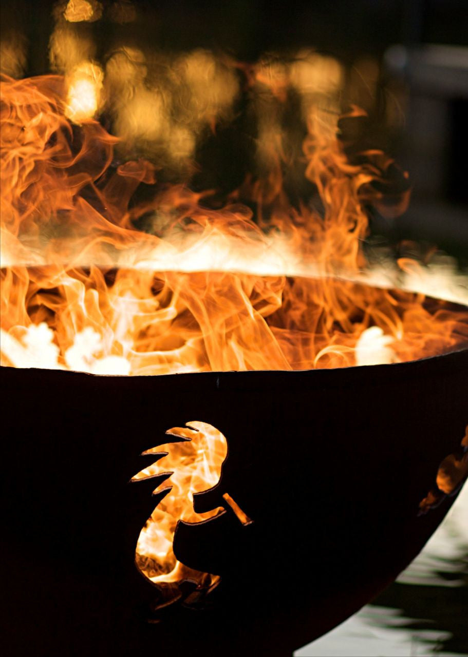 Kokopelli by Fire Pit Art