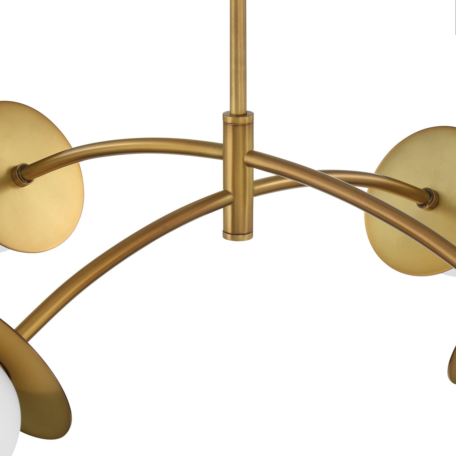Levi 4 Globe 26" Crystal Chandelier, Old Brass