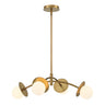 Levi 4 Globe 26" Crystal Chandelier, Old Brass