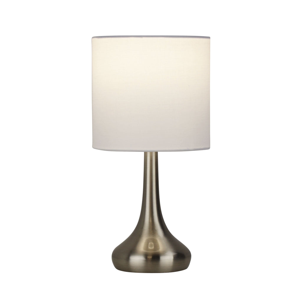 Lola Touch Lamp in Brushed Chrome, On and Off