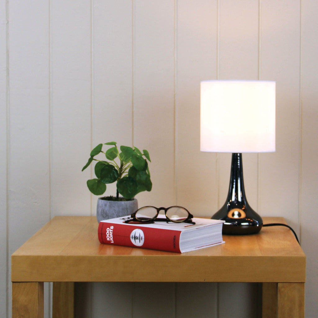 Touch Lamp Lola in Gunmetal Color, On and Off
