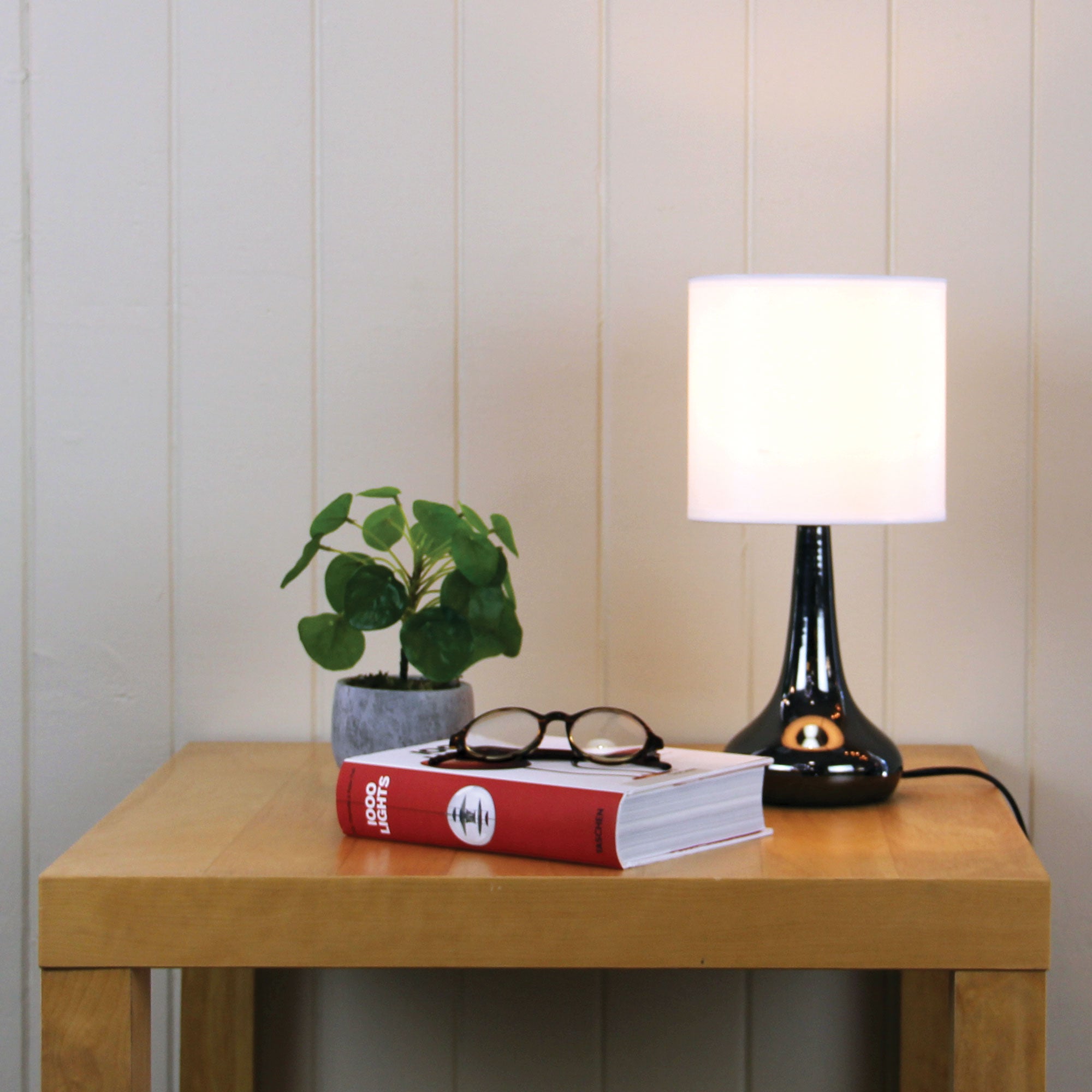 Touch Lamp Lola in Gunmetal Color, On and Off